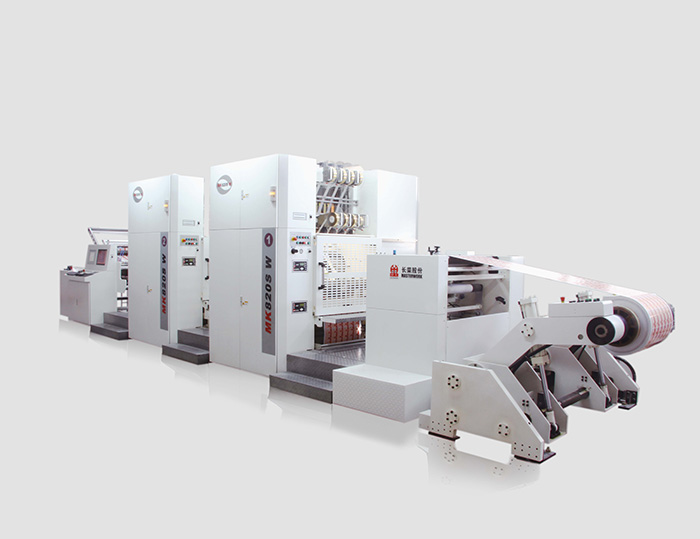 MK 2820SW圆压圆卷筒纸机组式烫金机
技术描述：高速圆压圆烫印技术
烫金方式采用圆压圆连续运行的方式，没有停歇时间，效率达到最大化。